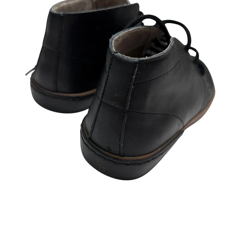 Steve Madden Upton Mens Black Leather Chukka Boots Gum Sole Mid Top Sneakers 8.5